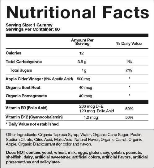 Goli Nutrition Supplement Facts