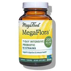 megafood-megaflora-suplemento probiótico intensivo de 7 dias