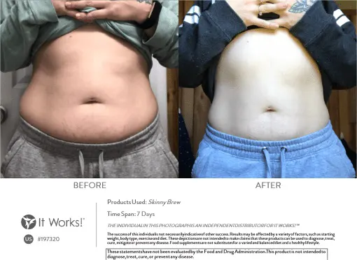 It Works Skinny Brew before and after results
