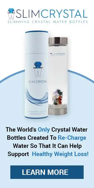 botella de agua de cristal delgado