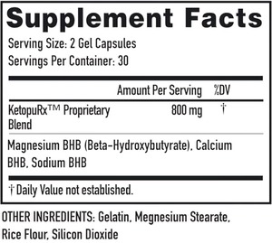 SuperSonic Keto Supplement Facts